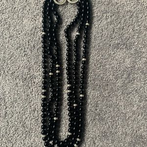 Black beaded necklace